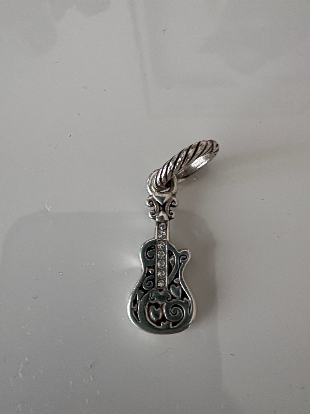 Brighton Silver Guitar Charm Pendant new without tags